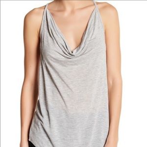 Haute Hippie Light Gray Cowl Neck Tank Top